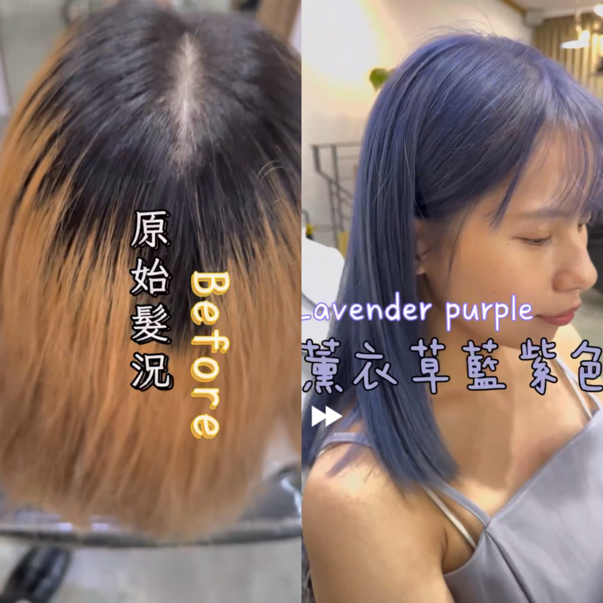 士林漂髮-薰衣草藍色-士林護髮-霓曜光感護髮-nomadhair