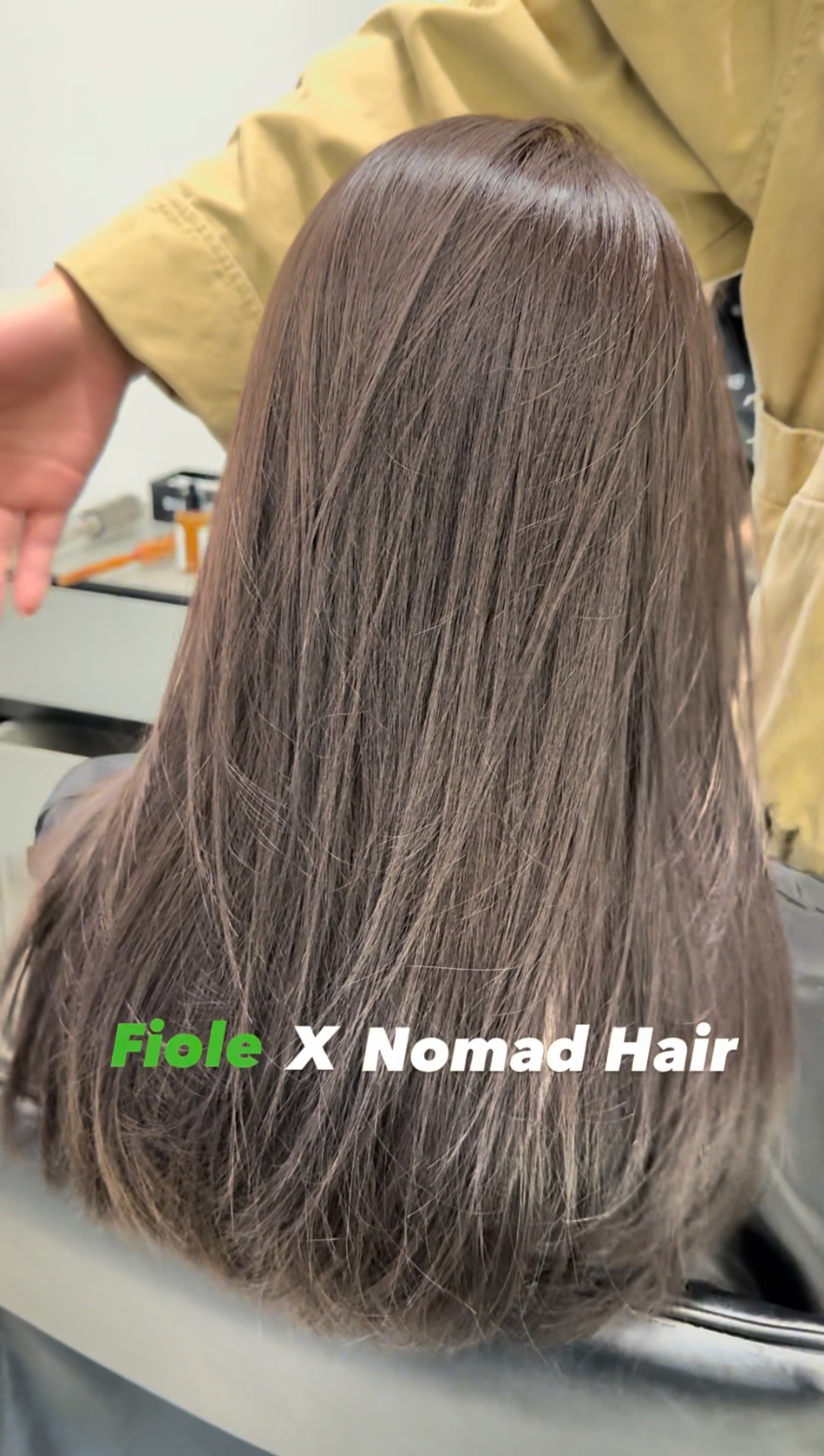 士林無漂髮染髮推薦-茶萃米棕色搭配黑曜光感護髮Nomad Anson霧感髮色